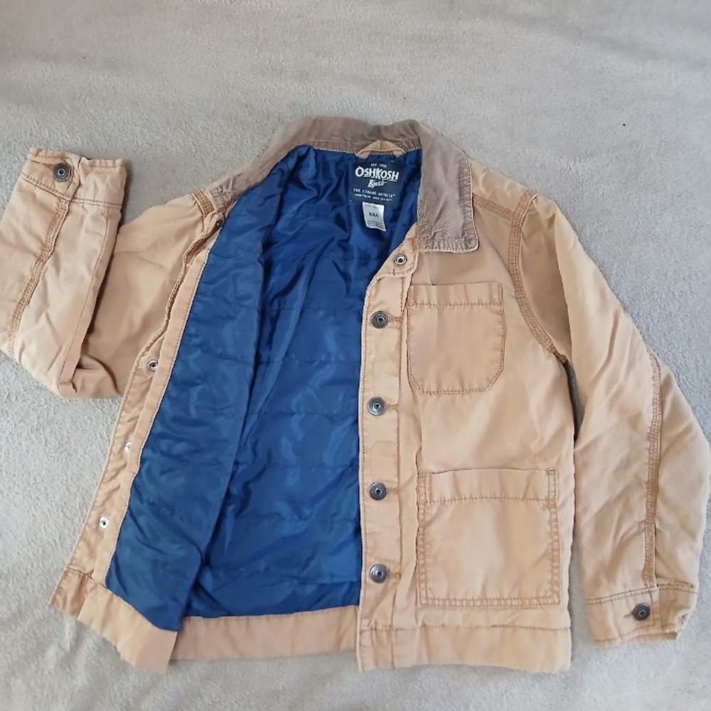 OshKosh B'gosh Boy's Beige Jacket with Navy Lining